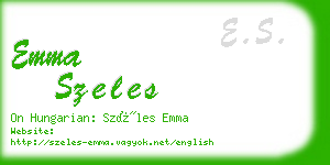 emma szeles business card